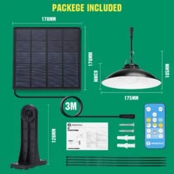 Aigostar Luz Solar Exterior Con Mando A Distancia, 50w 500lm Ip65 -Jardinería Equipos Tienda 0510e07146a5636d