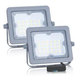 Aigostar Focos Led Exterior 2 Piezas, 20W 6500K, 1800LM IP65