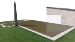 Cobertor De Invierno Marrón Lona Para Piscina (8 X 4 M.)