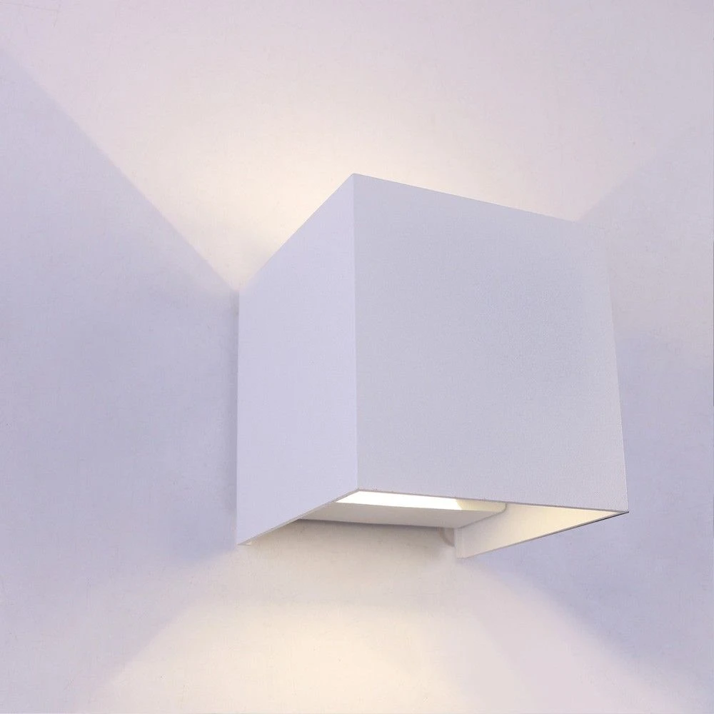 Aplique LED De Exterior Leva 2 Luces Neutra Cuadrado Blanco IP54 Wonderlamp 2 Aplique LED De Exterior Leva 2 Luces Neutra Cuadrado Blanco IP54 Wonderlamp - Imagen 2