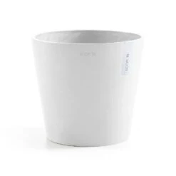 Ecopots Maceta Redonda Amsterdam 25 Pure White - ø 25,4 X H. 24,5 Cm - 9,7 L