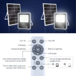 Aigostar Foco Proyector LED Solar Con Mando A Distancia, 300W, 6500K IP65 -Jardinería Equipos Tienda 19a91a9eaf1107a9