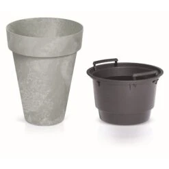 Prosperplast Maceta CUBE SLIM BETON EFFECT 25LCon Depósito 355x355x440 Hormigón -Jardinería Equipos Tienda 2ce169bc68a13164