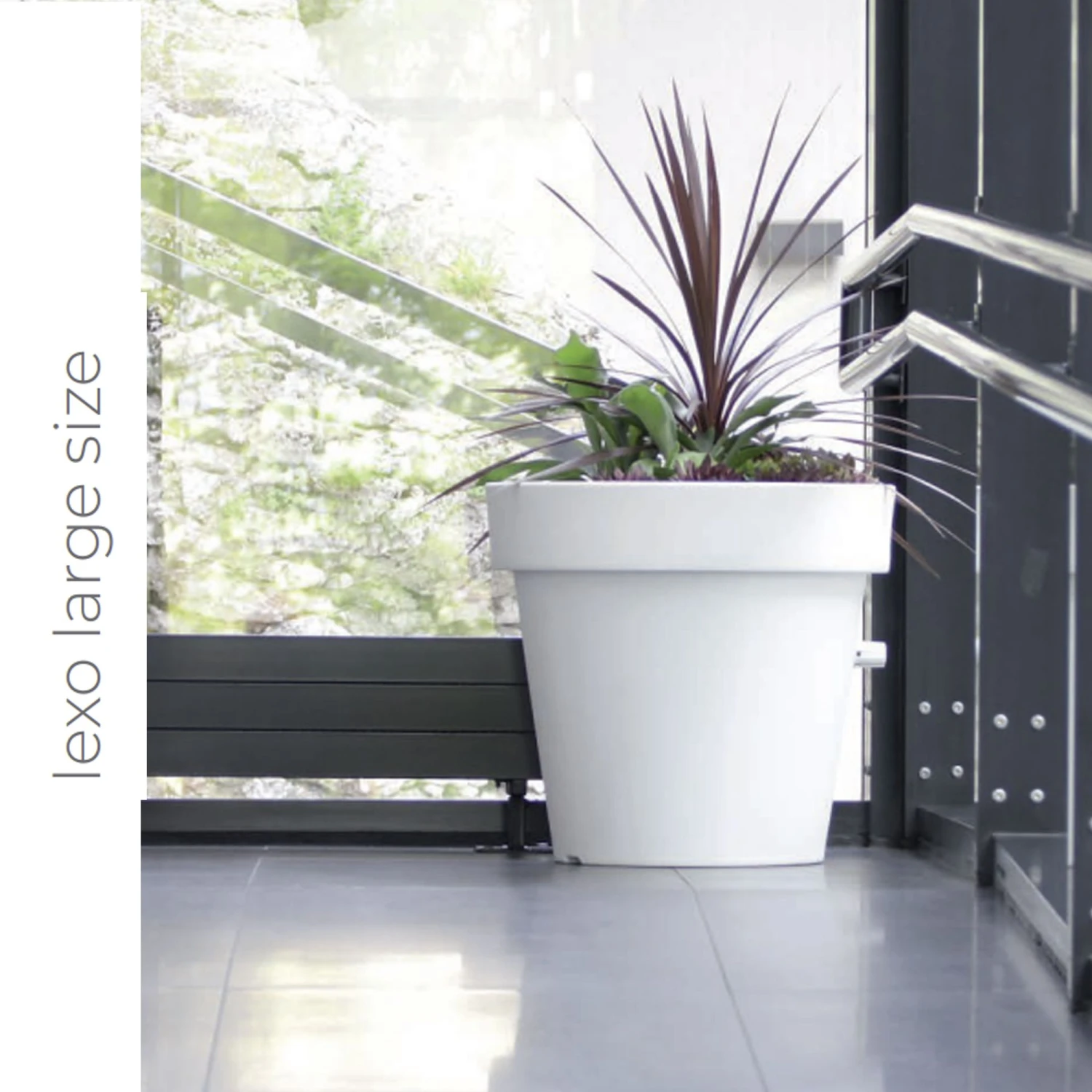 Prosperplast Maceta LEXO ROUND 212L 800x800x740 Gris Piedra 2 Prosperplast Maceta LEXO ROUND 212L 800x800x740 Gris Piedra - Imagen 2