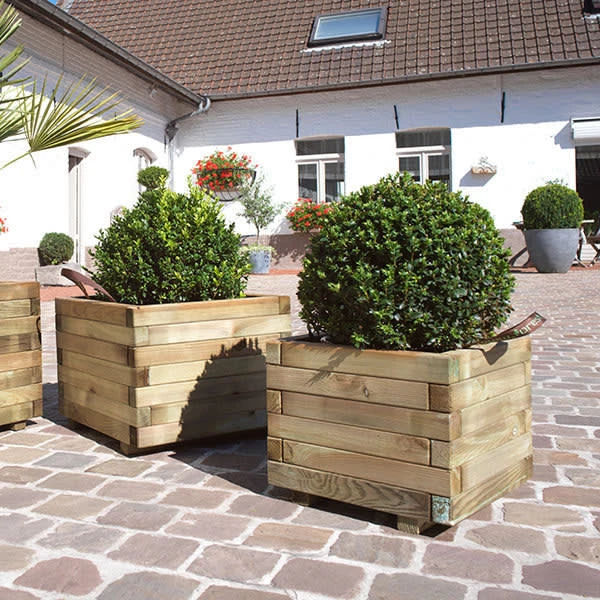 Jardinera De Madera Cuadrada Baroque Forest Style 50 X 50 X 38 Cm 2 Jardinera De Madera Cuadrada Baroque Forest Style 50 X 50 X 38 Cm - Imagen 2