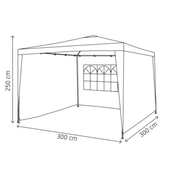 Carpa De Acero Gris Jarvis 3 X 3 X 2,5 M 2 Carpa De Acero Gris Jarvis 3 X 3 X 2,5 M - Imagen 2