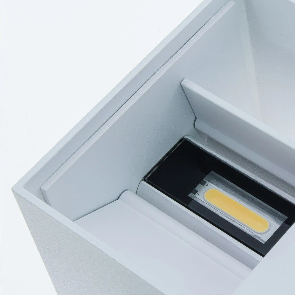Aplique LED De Exterior Leva 2 Luces Neutra Cuadrado Blanco IP54 Wonderlamp 4 Aplique LED De Exterior Leva 2 Luces Neutra Cuadrado Blanco IP54 Wonderlamp - Imagen 4
