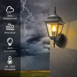 Aplique Pared Exterior,E27, Impermeabilidad IP44, Bombilla No Incluida Aigostar -Jardinería Equipos Tienda 3bb3c636c049c3ea