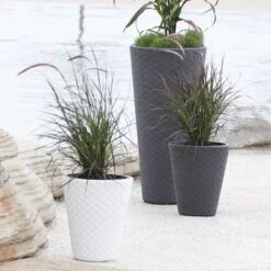 Prosperplast Maceta MATUBA 34LCon Depósito 400x400x480 Blanco -Jardinería Equipos Tienda 3ff6e0178c66c305