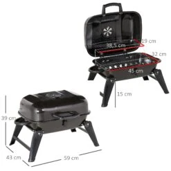 Barbacoa De Carbón Outsunny 846-023 -Jardinería Equipos Tienda 43d015e291e90926