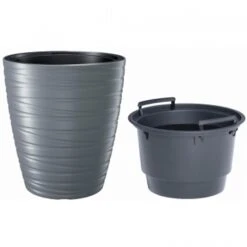 Prosperplast Maceta Con Deposito 32L Maze Plastico Gris Piedra 37,5x37,5x41,9 Cm -Jardinería Equipos Tienda 47a632dbdedd4238