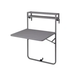 Mesa Plegable Para Balcón Gris Saba 90x70x60 Cm GoodHome