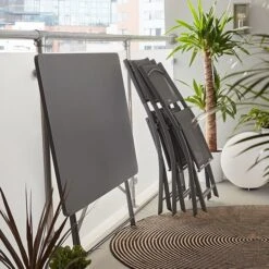 Mesa De Jardín Plegable Gris Saba 71x70x110 Cm GoodHome -Jardinería Equipos Tienda 5059340137001 26c bi