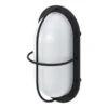 Aplique Exterior Oval Negro Pinusa