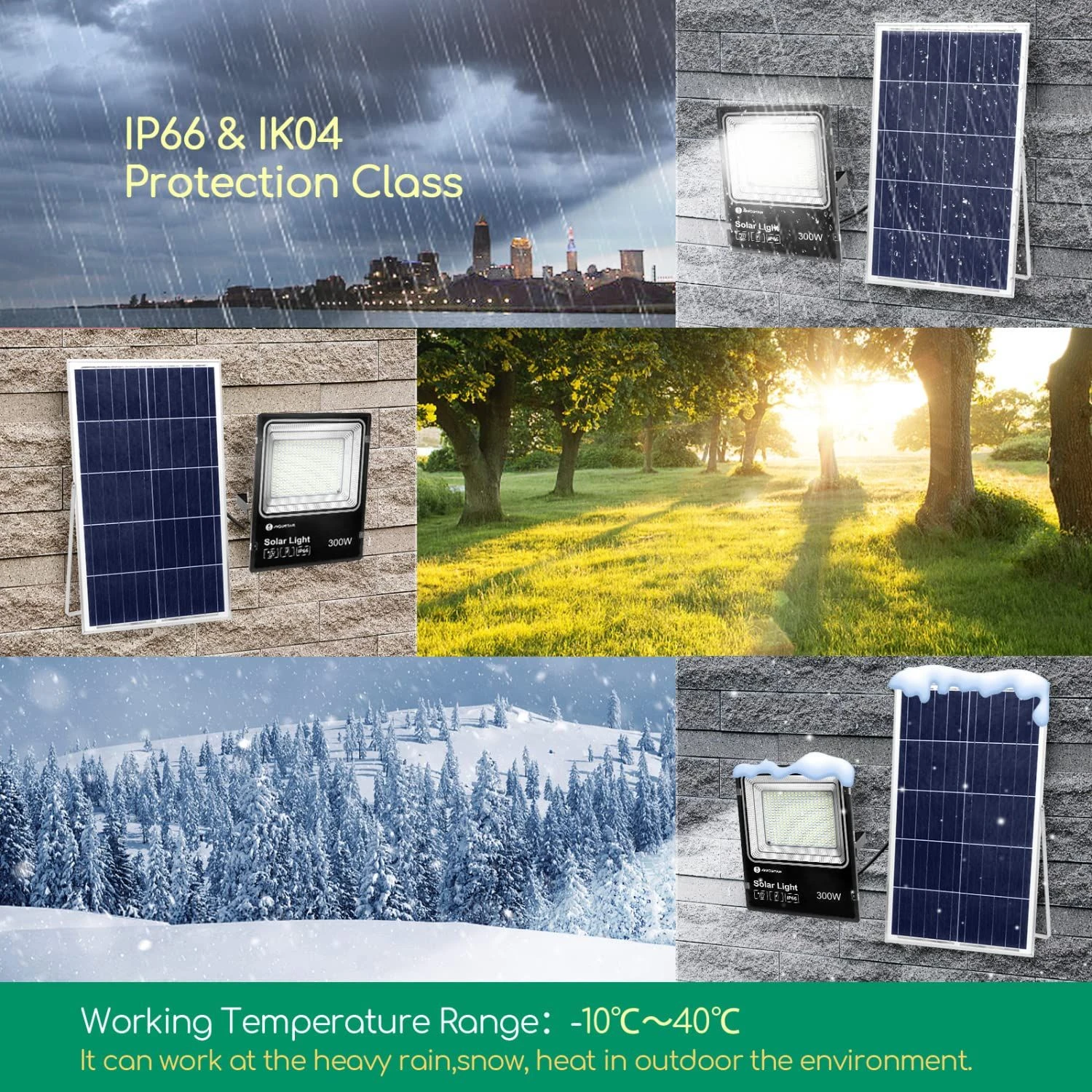 Aigostar Foco Proyector Led Solar Con Mando A Distancia,300w,6500k Ip66,2m 4 Aigostar Foco Proyector Led Solar Con Mando A Distancia,300w,6500k Ip66,2m - Imagen 4