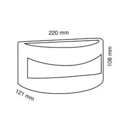 Aplique De Exterior Basic Media Circunferencia Marrón 1xE27 IP54 Wonderlamp -Jardinería Equipos Tienda 5c79c844a3d99e1c