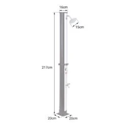 Ducha Solar Fidgi Negra Y Plata 35l 10 Ducha Solar Fidgi Negra Y Plata 35l -Jardinería Equipos Tienda 5da55a3288833ed2