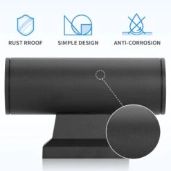 Aplique Pared Exterior, IP65, Negro, Aigostar -Jardinería Equipos Tienda 5ddc0e12f12a9373