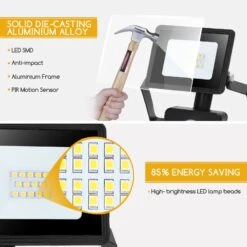 30W Foco LED Con Sensor Movimiento, 2700LM, IP65, 4000K, Aigostar -Jardinería Equipos Tienda 624f71cb4995aaa8