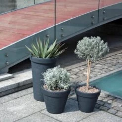 Prosperplast Maceta CLASSIC 23L., 400x400x340, Color Antracita -Jardinería Equipos Tienda 638534f4ee6e57.74394873