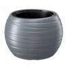 Prosperplast Maceta Redonda Con Deposito 36L Maze De Plastico Color Gris Piedra 43,6x43,6x29,9 Cm