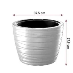 Prosperplast Maceta Baja Con Deposito 22L Maze De Plastico Color Blanco 37,5x37,5x27,9 Cm -Jardinería Equipos Tienda 638536d3e95e89.42595171