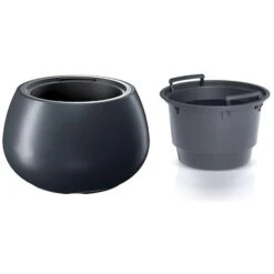 Prosperplast Maceta HEOS 18L., Con Depósito, 370x370x230, Color Antracita -Jardinería Equipos Tienda 638540cbd3eba6.76982309