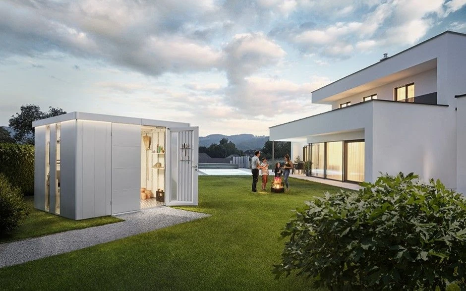 CASETA METALICA BIOHORT JARDIN NEO 4B DOBLE PUERTA COLOR GRIS CUARZO 4 CASETA METALICA BIOHORT JARDIN NEO 4B DOBLE PUERTA COLOR GRIS CUARZO - Imagen 4