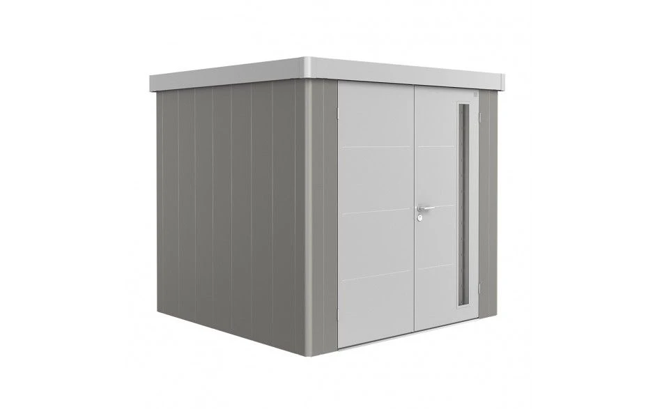 CASETA METALICA BIOHORT JARDIN NEO 4B DOBLE PUERTA COLOR GRIS CUARZO 1 CASETA METALICA BIOHORT JARDIN NEO 4B DOBLE PUERTA COLOR GRIS CUARZO