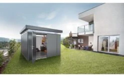 CASETA METALICA BIOHORT JARDIN CASANOVA 3X5 COLOR GRIS CUARZO