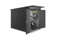 CASETA METALICA BIOHORT JARDIN AVANTGARDE A5 DOBLE PUERTA COLOR GRIS CUARZO -Jardinería Equipos Tienda 6389690e24eb49.01160782