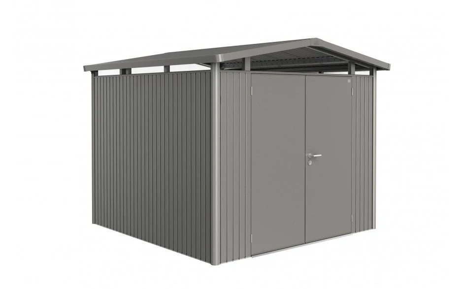 CASETA METALICA BIOHORT JARDIN PANORAMA P1 DOBLE PUERTA COLOR PLATA 4 CASETA METALICA BIOHORT JARDIN PANORAMA P1 DOBLE PUERTA COLOR PLATA - Imagen 4