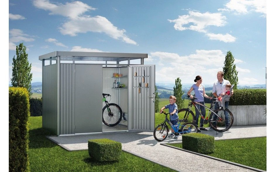 CASETA METALICA BIOHORT JARDIN HIGHLINE H3 COLOR PLATA 2 CASETA METALICA BIOHORT JARDIN HIGHLINE H3 COLOR PLATA - Imagen 2