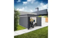 CASETA METALICA BIOHORT JARDIN CASANOVA 3X6 COLOR GRIS OSCURO