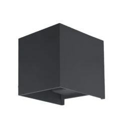 Aplique Para Exterior Cubo LED 2x6W 4000K Gris Antracita IP54