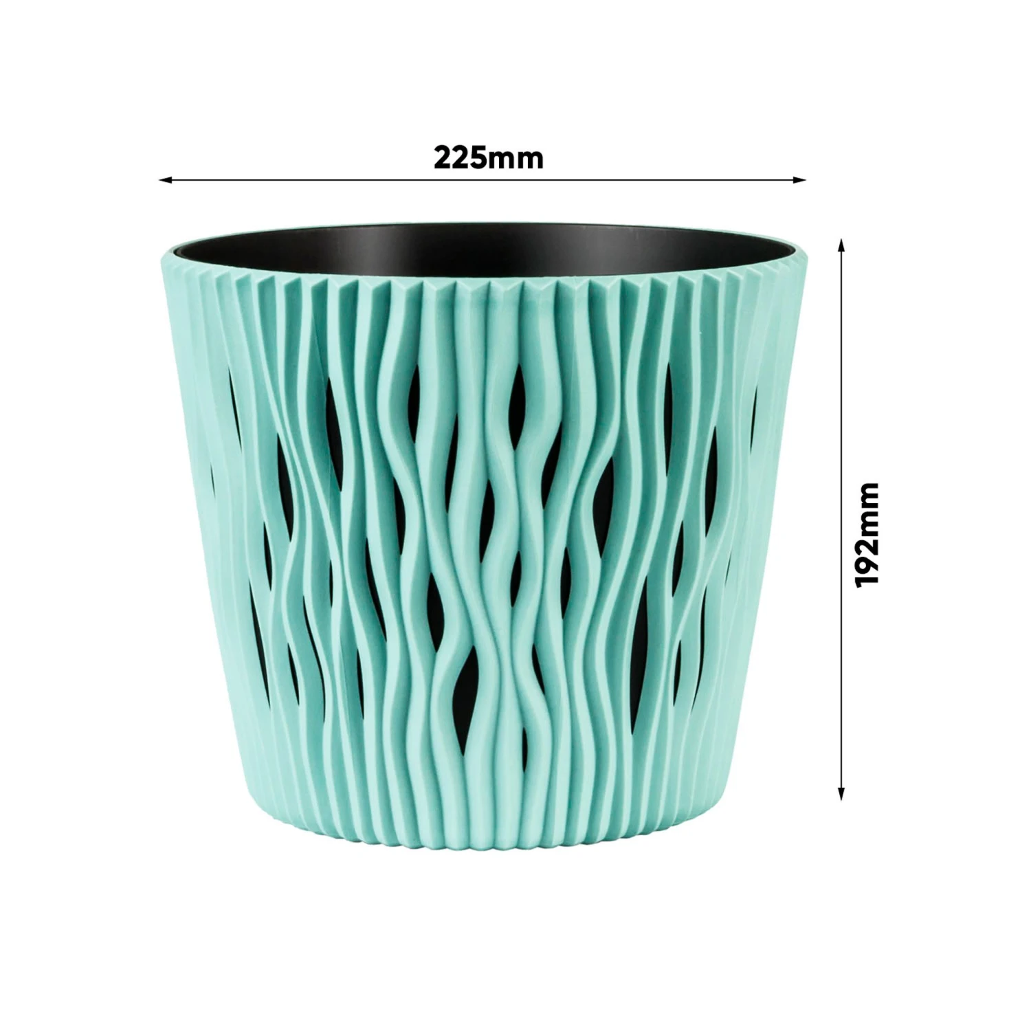 WellHome Set 3 Macetas Plástico Sandy Round Menta - 22,5x22,5x19,2cm 2 WellHome Set 3 Macetas Plástico Sandy Round Menta - 22,5x22,5x19,2cm - Imagen 2