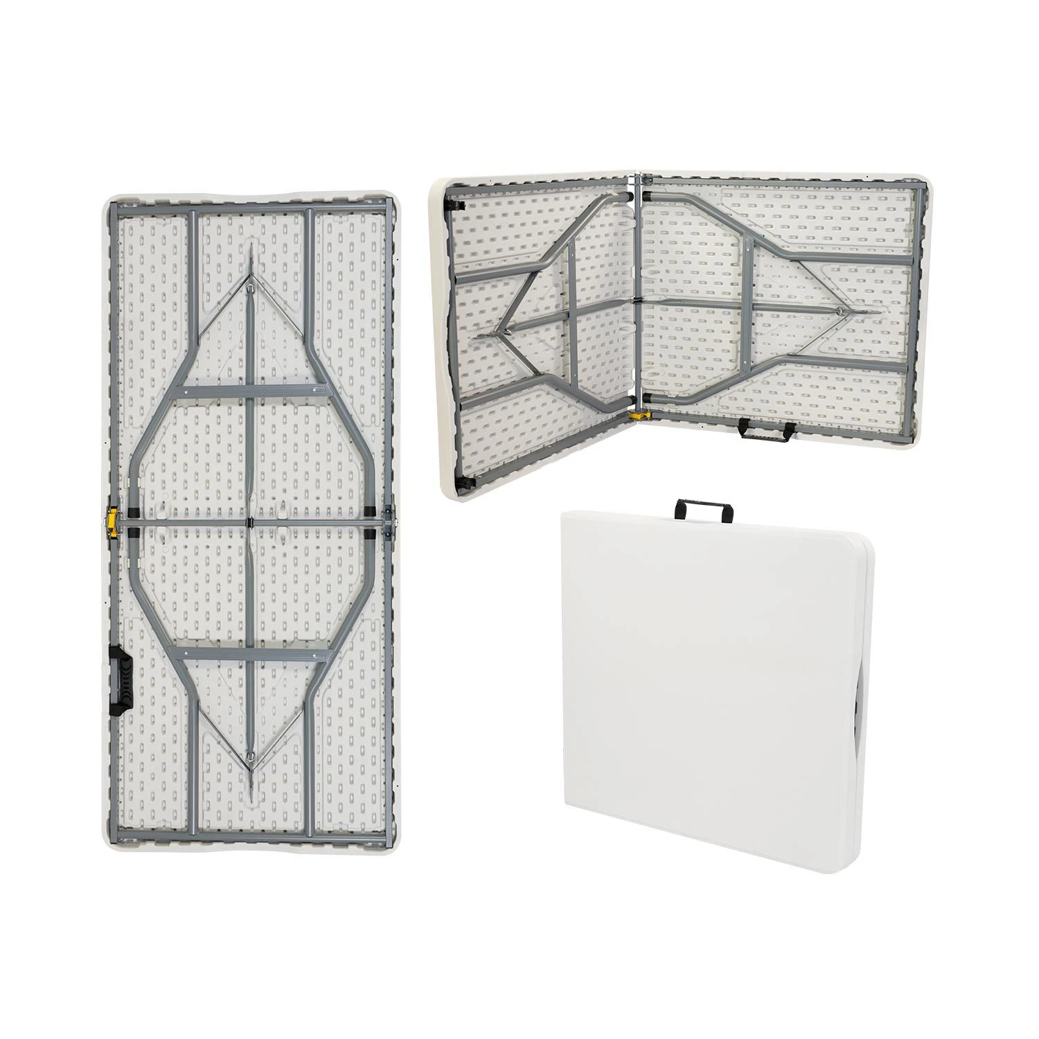 Pack 2 Mesas Plegables 150cm Rectangular Blanca Catering 7house 6 Pack 2 Mesas Plegables 150cm Rectangular Blanca Catering 7house - Imagen 6