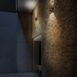 Aplique LED De Exterior Leva 2 Luces Neutra Cuadrado Marrón IP54 Wonderlamp -Jardinería Equipos Tienda 75f97fb94a4ffb52