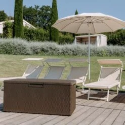 Baúl Con Asiento Exterior Portofino Plus 340 L -Jardinería Equipos Tienda 8009371017626 24c bi