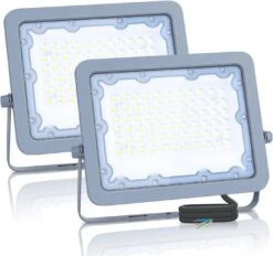 Aigostar Focos Led Exterior 2 Piezas, 50W 6500K Floodlight, 4500LM IP65