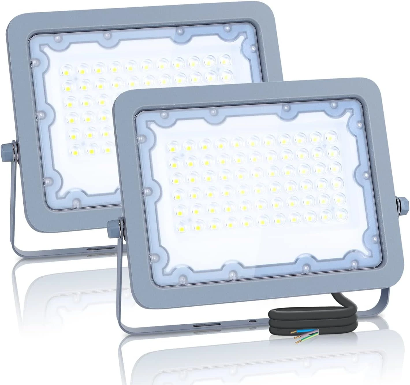 Aigostar Focos Led Exterior 2 Piezas, 50W 6500K Floodlight, 4500LM IP65 1 Aigostar Focos Led Exterior 2 Piezas, 50W 6500K Floodlight, 4500LM IP65