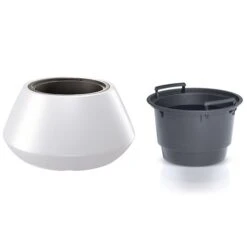Prosperplast Maceta HEOS 56LCon Depósito 582x582x300 Blanco -Jardinería Equipos Tienda 8e6dca10c1a70e93
