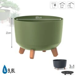 Prosperplast Macetero Vertierra GRACIA 29cm X29cm X22cm Cm 9,8 L -Jardinería Equipos Tienda 915f8ea7285588ca