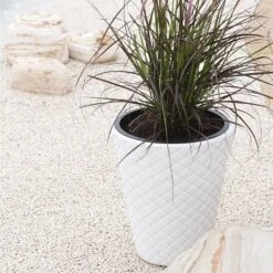 Prosperplast Maceta MATUBA 34LCon Depósito 400x400x480 Blanco -Jardinería Equipos Tienda 93c91a9611a34ac4