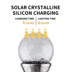 Aigostar Luces Solares Jardín 6 Pack, RGB. IP44 , L80*W80*H358mm -Jardinería Equipos Tienda a51a3b9a01b05c8b