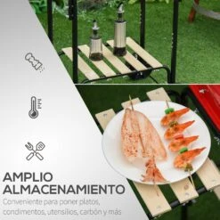 Barbacoa De Carbón Outsunny 846-043 -Jardinería Equipos Tienda ab0be82f662e61da