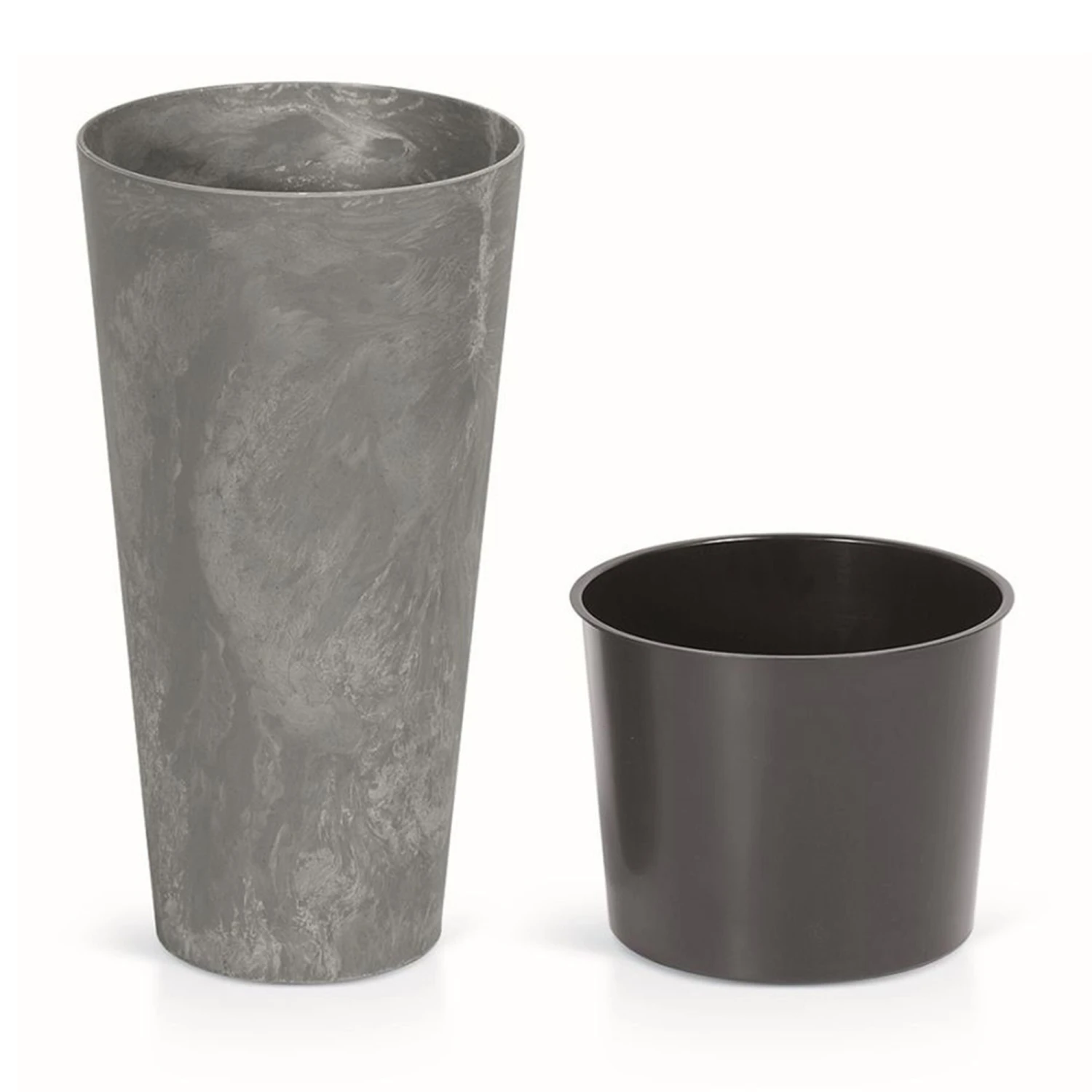 WellHome Pack 2 Maceteros Minimalistas Tubus SlimCemento - 28,6x15x15 Cm 3 WellHome Pack 2 Maceteros Minimalistas Tubus SlimCemento - 28,6x15x15 Cm - Imagen 3