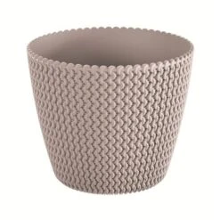 WellHome Pack 2 Macetas Redondas Splofy ø25,9x22 Cm Mocca -Jardinería Equipos Tienda b7439cef2568e60b