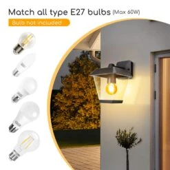 Aigostar Aplique Pared Exterior,GU10 Antracita Aluminio Up Down Lámpara -Jardinería Equipos Tienda c1d58e2cf7217583