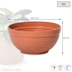 Prosperplast Maceta MISA 38L 650x650x240 Terracota -Jardinería Equipos Tienda ccc2128204e9f364
